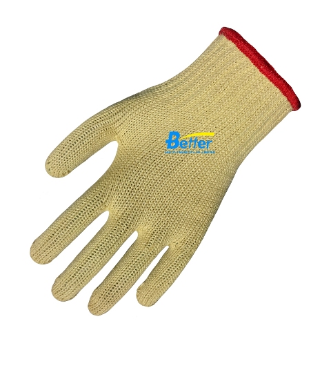 100% 7 Guage Aramid Fiber Knitted Cut Resistant Safety Gloves-BGKK071
