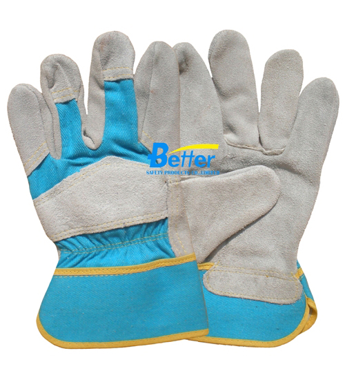 High Quality Cow Split Leather Work Gloves (BGCL208)