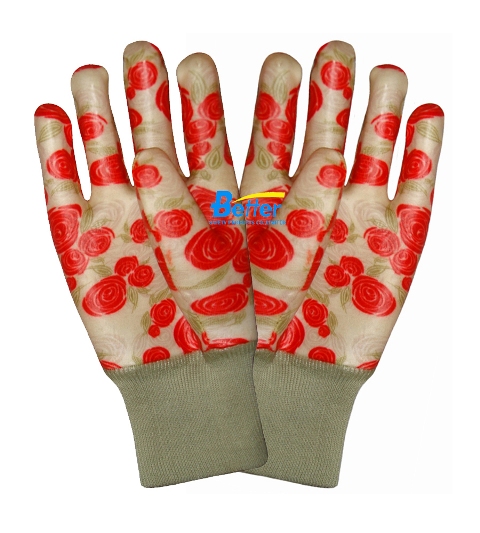 Printing PVC Fully Dipped Chemical-Resistant-Gloves BGPC103