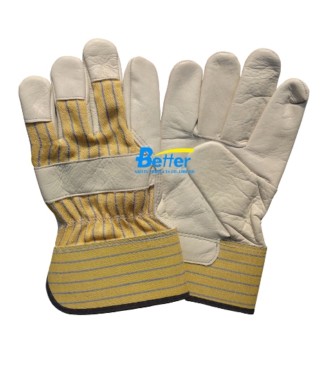 Cow Grain Leather Palm Driver Gloves Working Gloves(BGCL103)