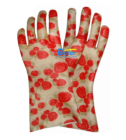 Printing PVC Fully Dipped Chemical-Resistant-Gloves BGPC105