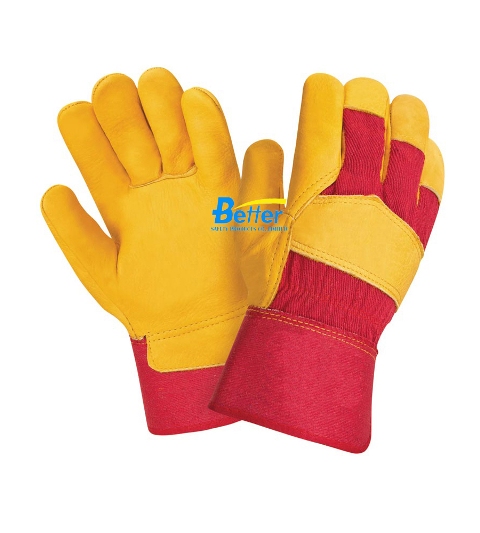 Cow Grain Leather  Driver Gloves(BGCL103)