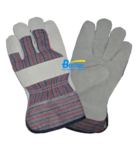 Competitive Cow Split Leather Full Palm Work Gloves(BGCL202)