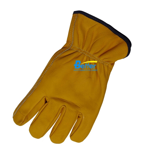 Yellow Cow Grain Leather Driver Gloves (BGCD104)