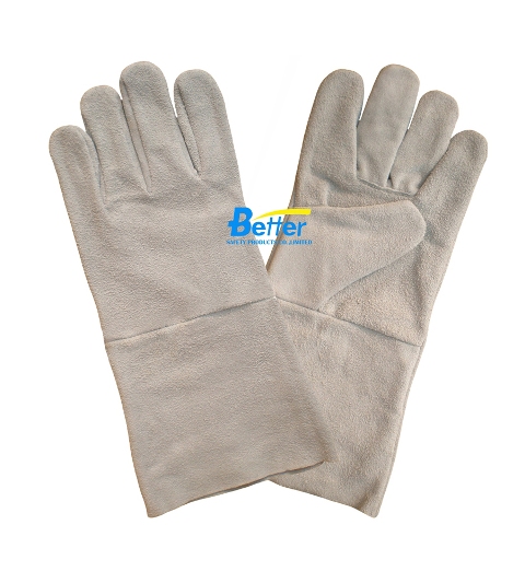 Dexterity Gray Cow Split Leather Welding Gloves(BGCW002)