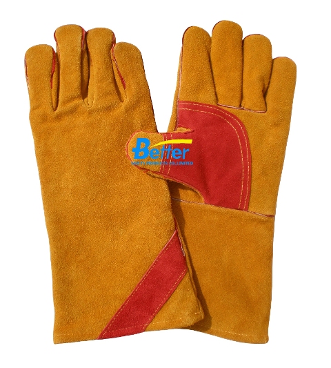 Deluxe Golden Cow Split Leather Welding Gloves(BGCW206)