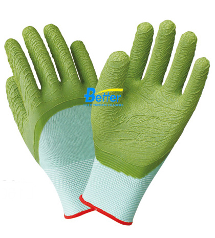 13 guage nylon or ployester latex 3/4 dipped work glove