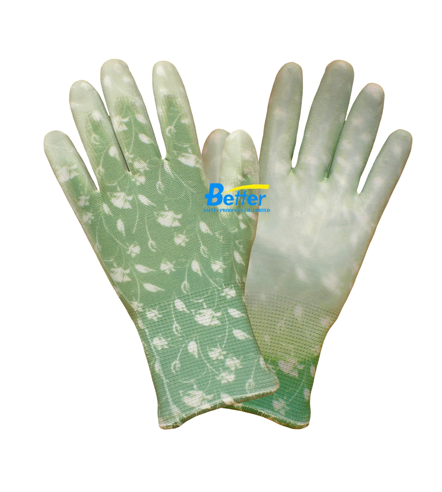 Women Style Superior Touch PU Palm Coated Working Gloves(BGPU304)