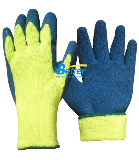 Warm Winter Crinkle Finished Latex Coated Work Gloves (BGLC201)