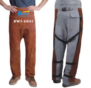 BWJ-6042-Excellent Economy Split cowhide Leather Welding Chaps