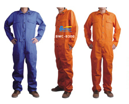 BWJ-8300-Excellent Hi-Viz Safety Orange FR (Flame Retardant)  Welding Coverall