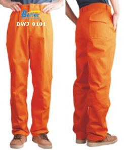 BWJ-8101-Excellent Hi-Viz Safety Orange FR (Flame Retardant) Welding Pants