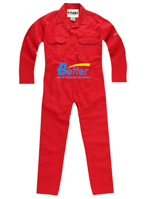 BFRC105 - 100% Red FR cotton Fire Retardant Coverall, Safety Coverall