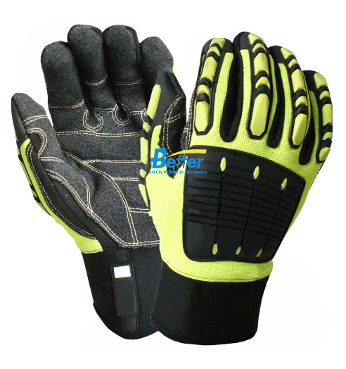 BGAV004-Hi-Vis Cut 5 Impact Resistant And Anti-Vibration Gloves