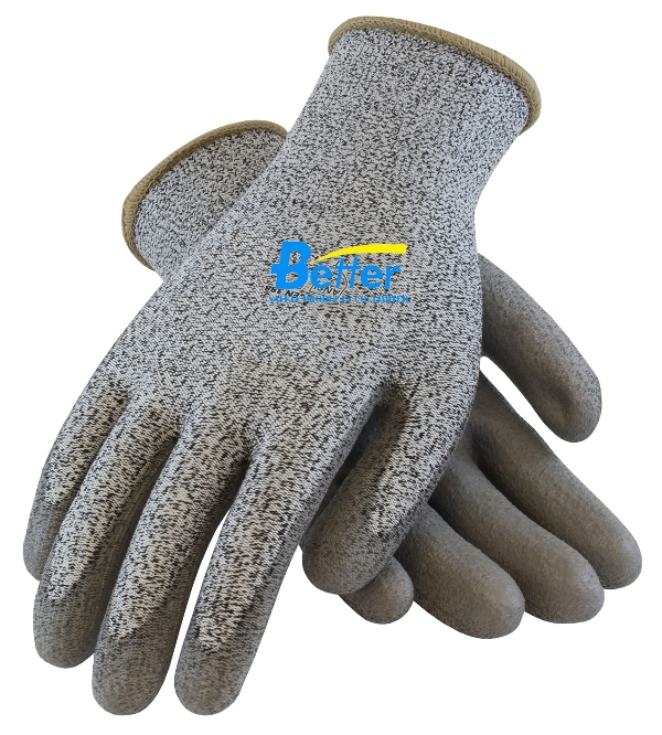 13G HPPE Cut Resistant Work Gloves with PU Palm(BGDP101G)