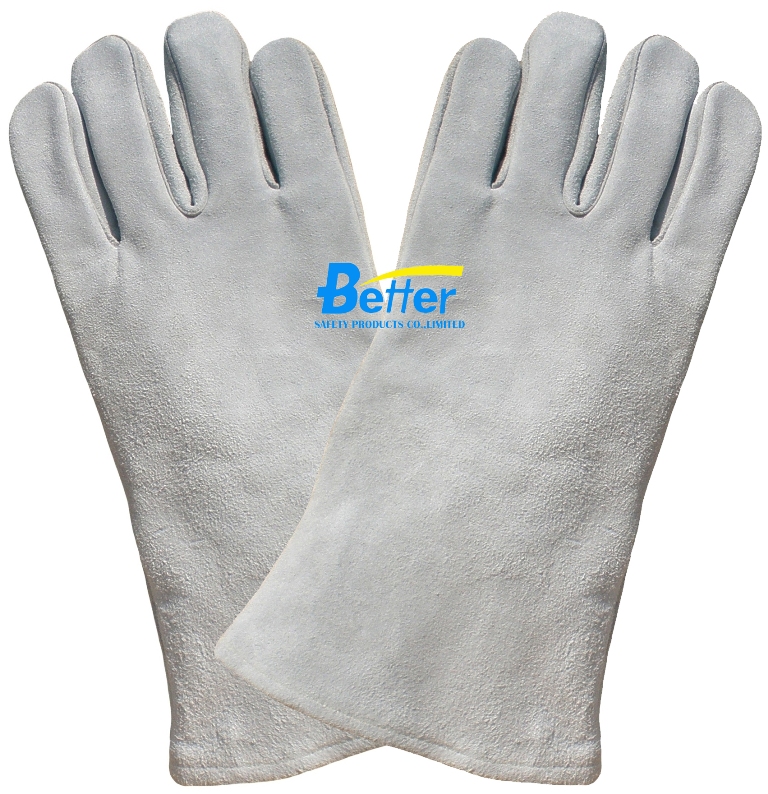 Comfortable Natural Cow Split Leather Welder Gloves(BGCW201)