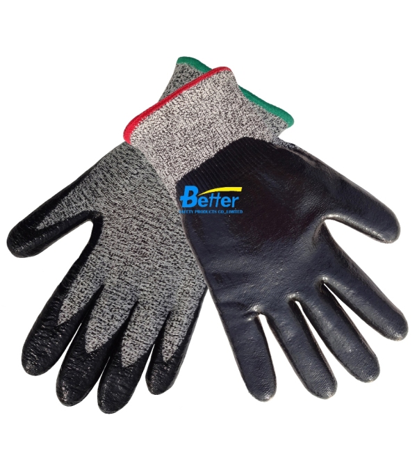 Superior Feeling Dyneema Cut Resistant Work Gloves-Nitrile Palm(BGDN101)