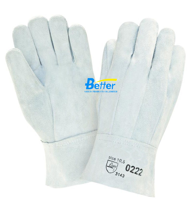 BGCW004-Dexterity Gray 11 inch Split Cow Leather Welding Glove