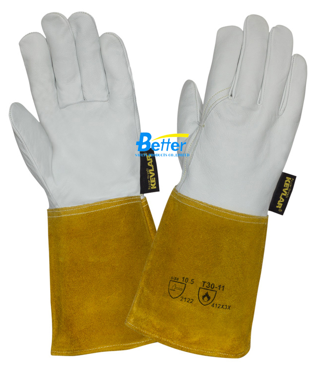 BTMWG04- Top Grain Goatskin TIG Welding Safety Gloves