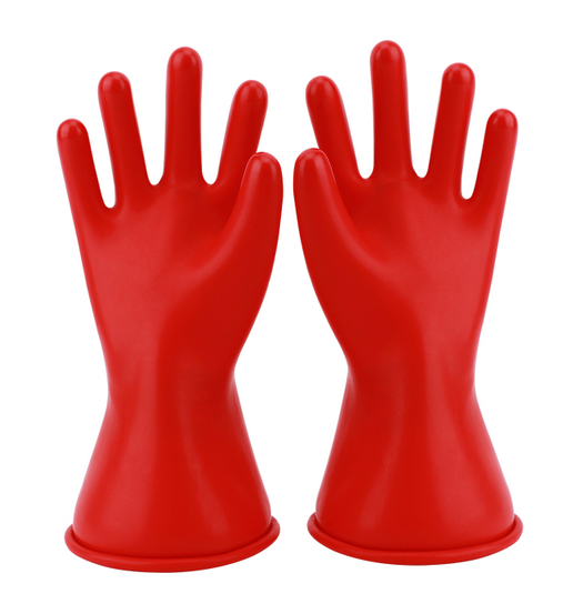 0.5KV Long Low Voltage Class 00 Electric Worker Safety Hand Protection Latex Rub